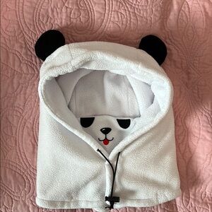 Cute Panda Hooded Fleece Ski Mask